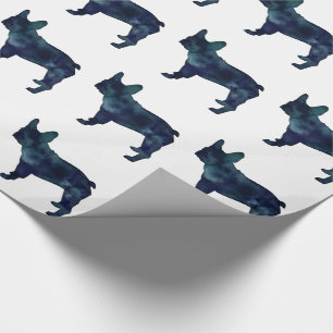 Waterverf Silhouette (Bulldog Black) Cadeaupapier