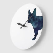 Waterverf Silhouette (Bulldog Black) Grote Klok (Hoek)