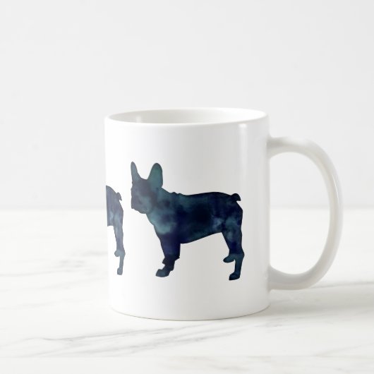 Waterverf Silhouette (Bulldog Black) Koffiemok (Rechts)