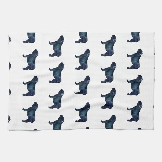 Waterverf Silhouette Hondenras Theedoek (Horizontaal)