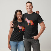 Waterverf Silhouette Light van Shepherd Gsd T-shirt (Unisex)