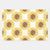 Waterverf Silhouette Sunflower Patroon Inpakpapier Vel (Voorkant 2)