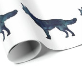 Waterverf Silhouette van Shepherd Black Cadeaupapier (Rol Hoek)