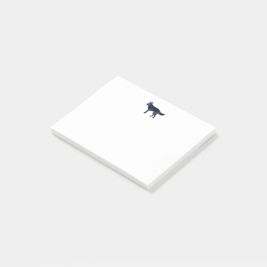 Waterverf Silhouette van Shepherd Black Post-it® Notes (Schuin)