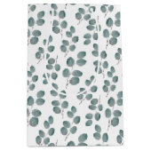 Waterverf Silver Dollar Eucalyptus Leaves Patroon Medium Cadeauzakje (Voorkant)