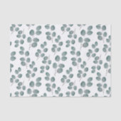 Waterverf Silver Dollar Eucalyptus Leaves Patroon Tissuepapier (Voorkant)