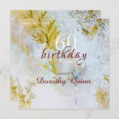 Waterverf Silver & Gold Leaves Verjaardag Kaart (Voorkant / Achterkant)