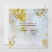 Waterverf Silver & Gold Leaves Verrassingsverjaard Kaart (Achterkant)