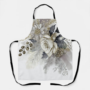 Waterverf Silver Golden White Roses Flowers Schort
