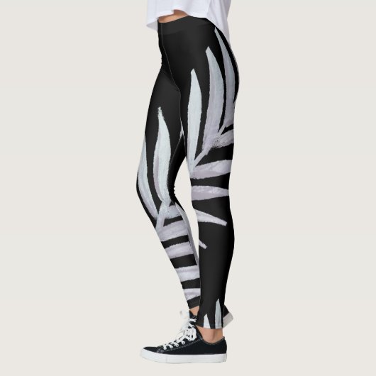 waterverf Silver Leaves Leggings (Links)