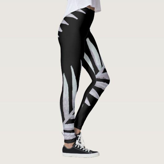 waterverf Silver Leaves Leggings (Rechts)