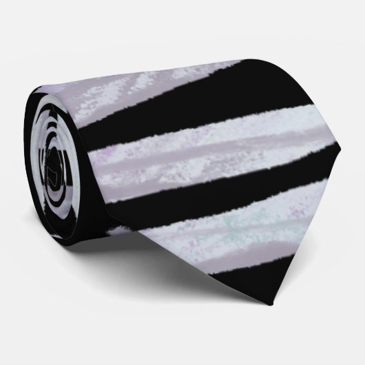 Waterverf Silver Leaves Stropdas (Opgerold)