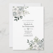 Waterverf Silver Sage Bridesmaids Luncheon Kaart (Voorkant)