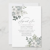 Waterverf Silver Sage Floral Sip en See Kaart (Voorkant)