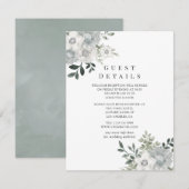 Waterverf Silver Sage Gastgegevens Informatiekaartje (Voorkant / Achterkant)