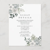 Waterverf Silver Sage Gastgegevens Informatiekaartje (Voorkant)