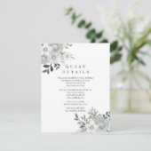 Waterverf Silver Sage Gastgegevens Informatiekaartje (Staand voorkant)