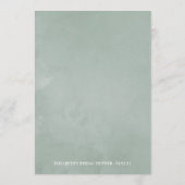 Waterverf Silver Sage Vrijgezellenfeest Advieskaart (Achterkant)