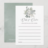 Waterverf Silver Sage Vrijgezellenfeest Advieskaart (Voorkant / Achterkant)