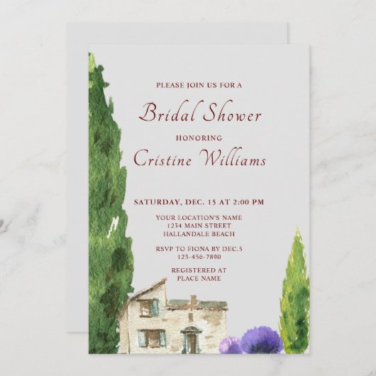 Waterverf Simple Elegant Boho Baby shower Kaart (Voorkant / Achterkant)