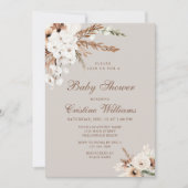 Waterverf Simple Elegant Boho Baby shower Kaart (Voorkant)