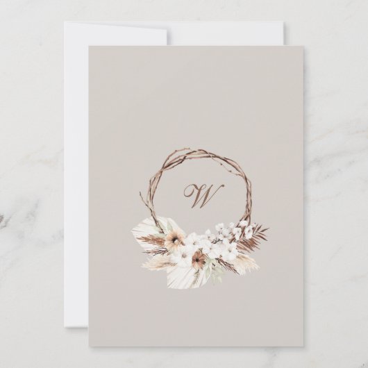 Waterverf Simple Elegant Boho Baby shower Kaart (Achterkant)