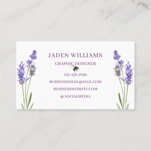 Waterverf Simple Elegant Boho Modern Visitekaartje (Achterkant)