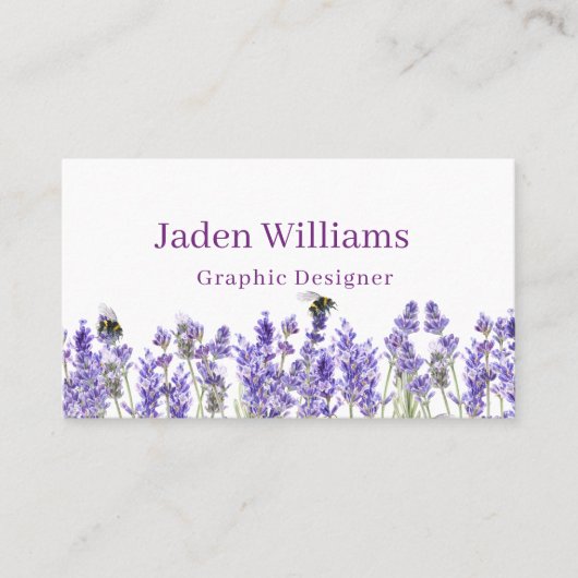 Waterverf Simple Elegant Boho Modern Visitekaartje (Voorkant)