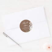 Waterverf Simple Elegant Boho Wedding Bedankt Ronde Sticker (Envelop)