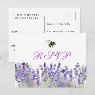 Waterverf Simple Elegant Boho Wedding RSVP Briefkaart