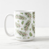 Waterverf Simple Green Leaf kerstfeestdag Wra Koffiemok (Links)