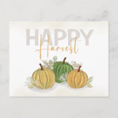 Waterverf Simple Pumpkin Gourd Happy Harvest Briefkaart (Voorkant)