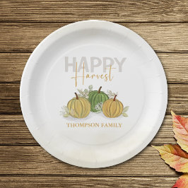 Waterverf Simple Pumpkin Gourd Happy Harvest Papieren Bordje