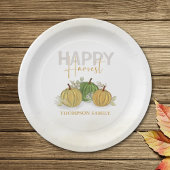 Waterverf Simple Pumpkin Gourd Happy Harvest Papieren Bordje