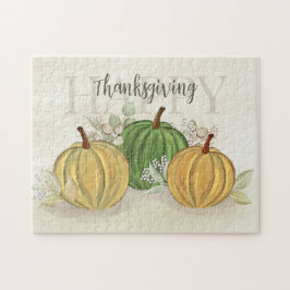 Waterverf Simple Pumpkin Gourd Happy Thanksgiving Legpuzzel