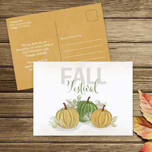 Waterverf Simple Pumpkin Gourd Herfst Festival Briefkaart