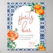 Waterverf Sinaasappel Aperol Spritz Bar Vrijgezell Poster (Voorkant)