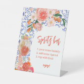 Waterverf Sinaasappel Aperol Spritz Bar Vrijgezell Reclamebord Met Voetstuk (Voorkant)