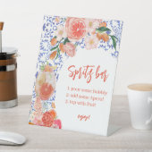 Waterverf Sinaasappel Aperol Spritz Bar Vrijgezell Reclamebord Met Voetstuk (Insitu)