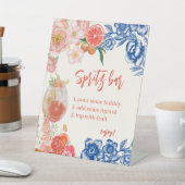 Waterverf Sinaasappel Aperol Spritz Bar Vrijgezell Reclamebord Met Voetstuk (Insitu)