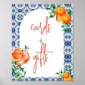 Waterverf Sinaasappel Aperol Spritz Kaarten & gesc Poster (Voorkant)