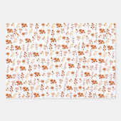 Waterverf Sinaasappel bloemblaadjes Boho Inpakpapier Vel (Voorkant)