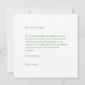 Waterverf Sinaasappel Bloemen bruiloft Dank u kaar Bedankkaart (Achterkant)