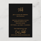 Waterverf  Sinaasappel Bloemen bruiloft Details Informatiekaartje (Achterkant)