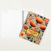 Waterverf Sinaasappel Bloemen Jaarlijkse Planner H (Display)