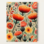 Waterverf Sinaasappel Bloemen Jaarlijkse Planner H (Achterkant)