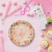 Waterverf Sinaasappel Bloemen Papieren Bordje (Feest)