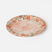 Waterverf Sinaasappel Bloemen Papieren Bordje (Gekanteld)