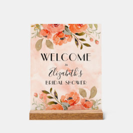 Waterverf Sinaasappel Bloemen Vrijgezellenfeest We Acryl Bord