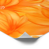 Waterverf sinaasappel bloemenlevendige botanische poster (Hoek)